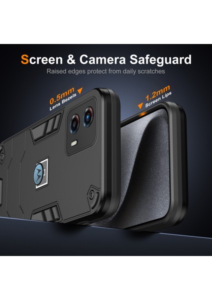 Motorola Moto G 5g (2023) Telefon Kılıfı Yumuşak Tpu Sert Pc Çift Katmanlı Koruyucu Kapak-Siyah (Yurt Dışından) fiyatları
