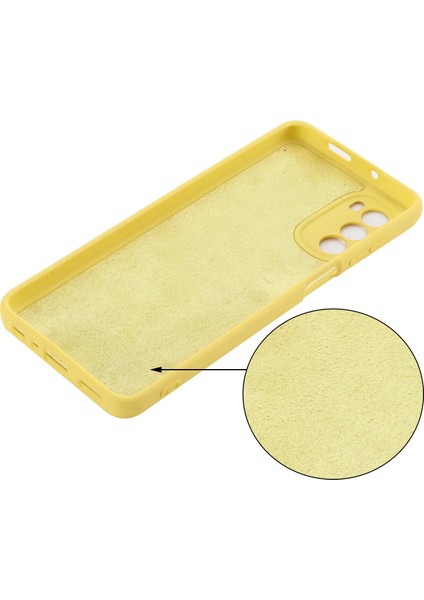 Motorola Moto G62 5g Sıvı Silikon Darbeye Dayanıklı Koruyucu Telefon Kılıfı Yumuşak Elyaf Astarlı Çizilmez Kılıf Kayışlı-Sarı (Yurt Dışından) fırsatları