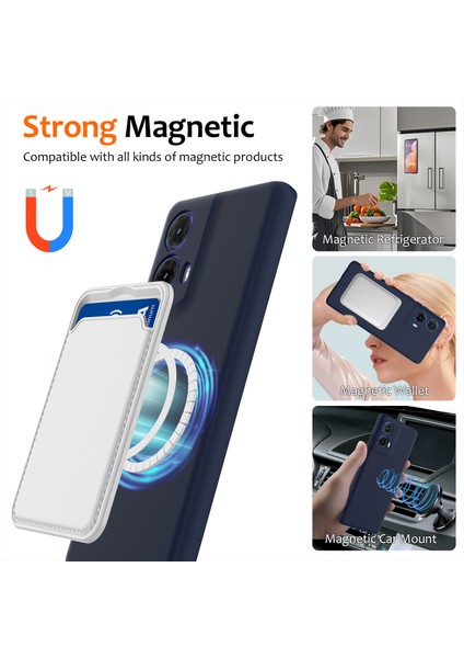 Motorola Moto G24 4g Kılıf Magsafe Anti-Düşme Sıvı Silikon Telefon Kılıfı ile Uyumlu-Koyu Mavi (Yurt Dışından) modelleri