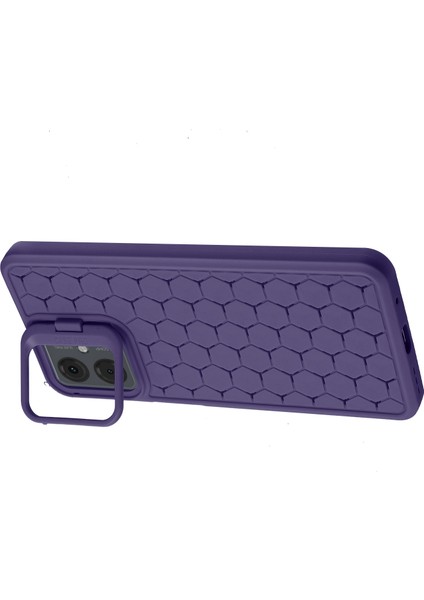 Motorola Moto G14 4g Kılıf Isı Dağılımı Tpu Telefon Kılıfı Lens Çerçevesi Ayaklık-Mor (Yurt Dışından) modelleri