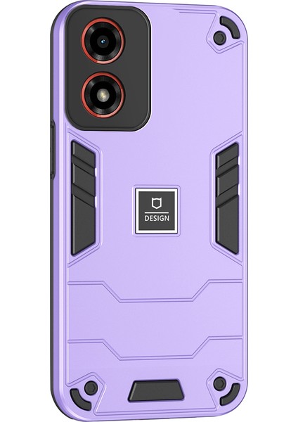 Motorola Moto G04 4g Kılıf Pc+Tpu Düşmeye Dayanıklı Koruyucu Telefon Kılıfı-Mor (Yurt Dışından)