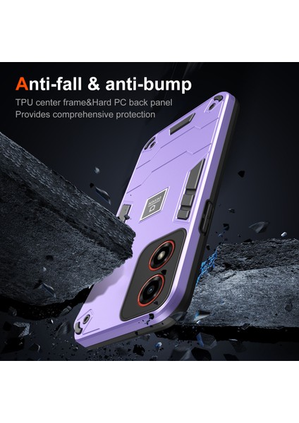 Motorola Moto G04 4g Kılıf Pc+Tpu Düşmeye Dayanıklı Koruyucu Telefon Kılıfı-Mor (Yurt Dışından) fiyatları