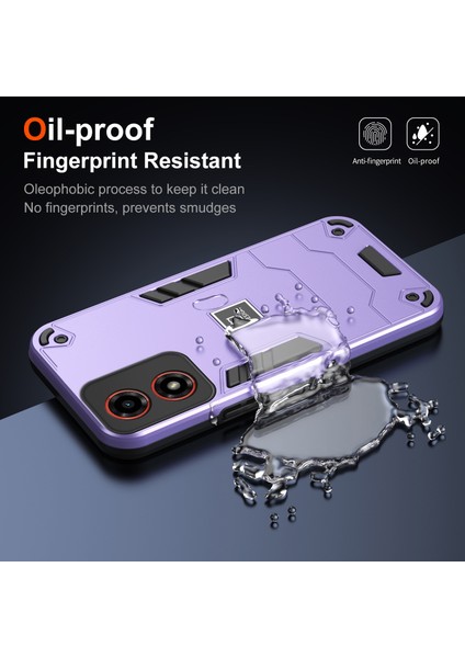 Motorola Moto G04 4g Kılıf Pc+Tpu Düşmeye Dayanıklı Koruyucu Telefon Kılıfı-Mor (Yurt Dışından) modelleri