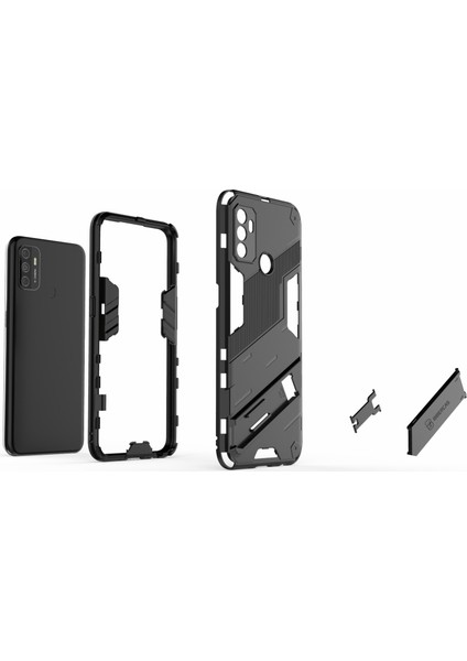 Oppo A53 4g-Bebek Mavisi Için Darbeye Dayanıklı Pc+Tpu Hibrit Telefon Kılıfı Kickstand ile (Yurt Dışından) fiyatları