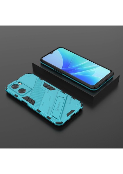 Oppo A57 4G/A57S 4g Combo Pc+Tpu Arka Kılıf Eller Serbest Destekli Şok Emici Kılıf-Bebek Mavisi (Yurt Dışından) indirimleri
