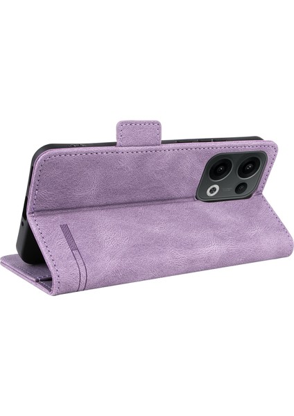 Oppo RENO13 Pro 5g Kılıf Deri Cüzdan Kapaklı Telefon Kılıfı Donanım Dekorlu-Mor (Yurt Dışından) indirimleri