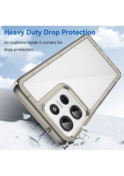 Motorola Moto G75 5g Kılıf Tpu+Akrilik Koruyucu Şeffaf Telefon Kılıfı-Şeffaf Gri (Yurt Dışından) modelleri