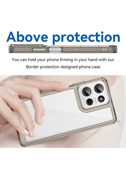 Motorola Moto G75 5g Kılıf Tpu+Akrilik Koruyucu Şeffaf Telefon Kılıfı-Şeffaf Gri (Yurt Dışından) fırsatları