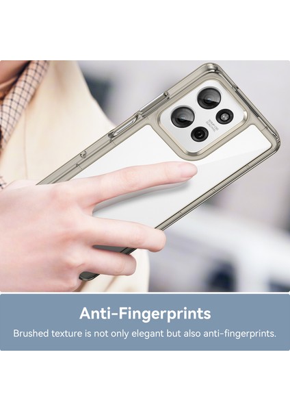 Motorola Moto G75 5g Kılıf Tpu+Akrilik Koruyucu Şeffaf Telefon Kılıfı-Şeffaf Gri (Yurt Dışından) indirimleri