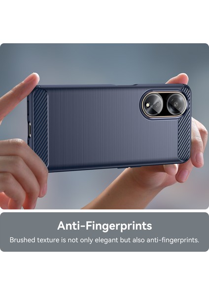 Oppo A1 5G/A98 5G/F23 5g Yumuşak Tpu Telefon Kılıfı Karbon Fiber Doku Fırçalanmış Telefon Kılıfı-Mavi (Yurt Dışından) indirimleri