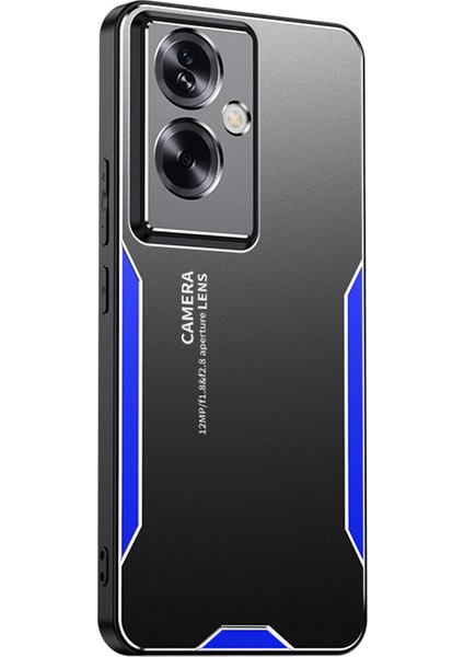 Oppo A79 5g/a2 5g Telefon Kılıfı Darbeye Dayanıklı Sağlam Zırh Alüminyum Alaşımlı Arka Kapak-Mavi (Yurt Dışından)
