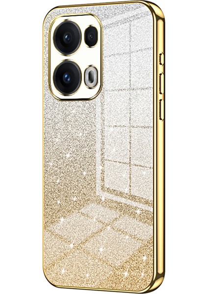 Oppo RENO13 Pro 5g Kılıf Galvanik Degrade Parıltılı Tpu Telefon Kılıfı-Altın (Yurt Dışından)