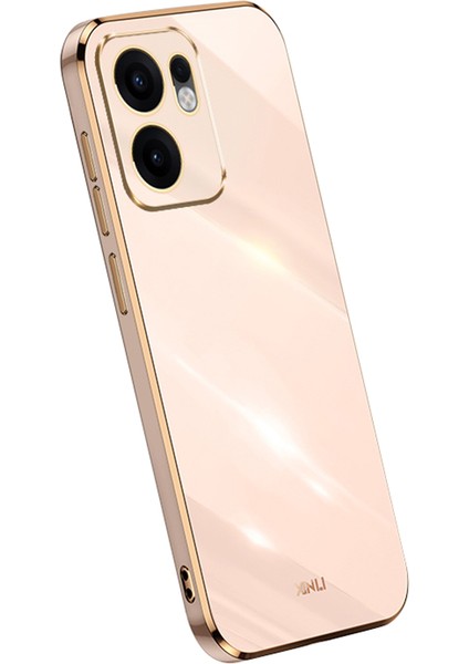 Xınlı Oppo RENO13 F 5g Kılıf Tpu Telefon Kılıfı Galvanik Çerçeveli-Pembe (Yurt Dışından)