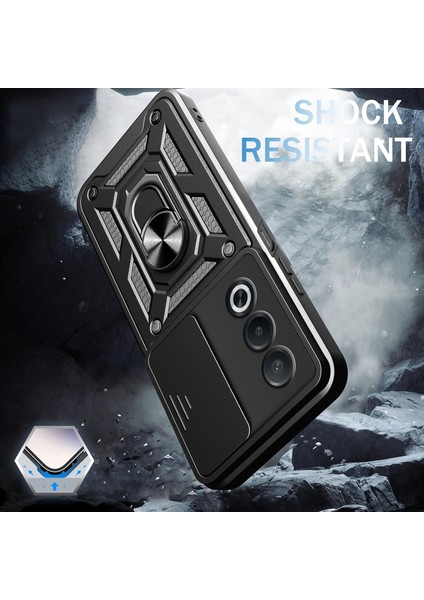 Oppo A3 Pro (Hindistan) 5G/A80 5g Kılıf Kayar Kamera Kapağı Pc + Tpu Destekli Telefon Kılıfı-Gül Altını (Yurt Dışından) fırsatları