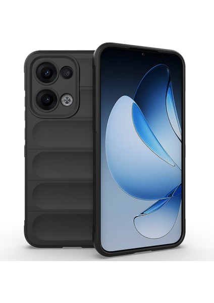 Oppo RENO13 5g(Global)Kılıf Düşmeye Karşı Yumuşak Tpu Sağlam Telefon Arka Kapağı-Siyah (Yurt Dışından)