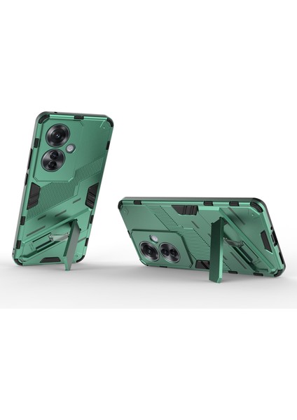 Oppo RENO11 F 5g Kickstand Kılıf Pc+Tpu Darbeye Dayanıklı Hibrit Telefon Kılıfı-Yeşil (Yurt Dışından) fiyatları
