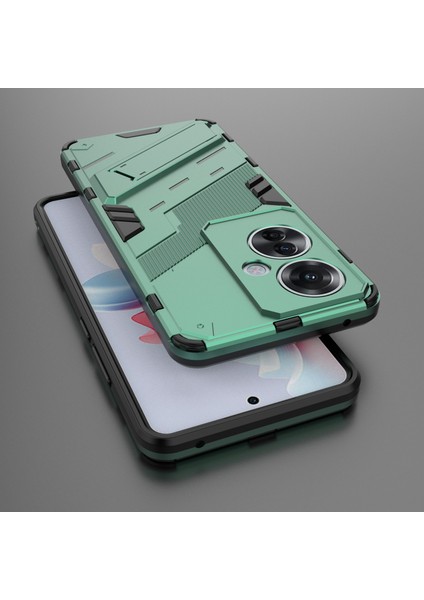 Oppo RENO11 F 5g Kickstand Kılıf Pc+Tpu Darbeye Dayanıklı Hibrit Telefon Kılıfı-Yeşil (Yurt Dışından) indirimleri