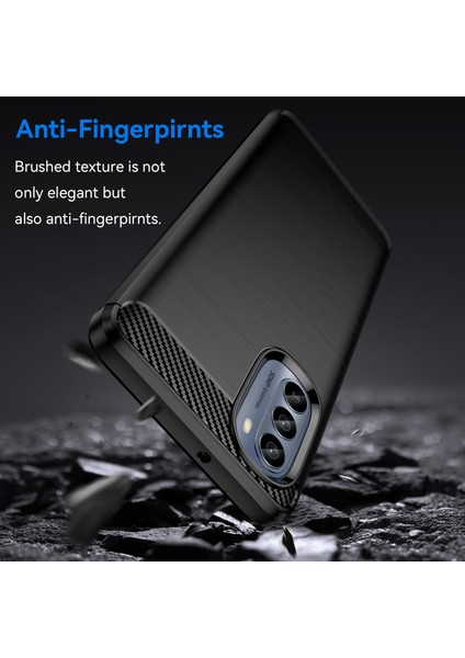 Motorola Moto G62 5g Yumuşak Tpu Telefon Kılıfı Karbon Fiber Doku Fırçalanmış Cep Telefonu Kapağı-Siyah (Yurt Dışından) fırsatları