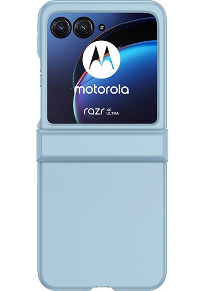 Motorola Razr 40 Ultra 5g Sert Pc Telefon Kılıfı Darbeye Dayanıklı Menteşe Koruması Cilt-Dokunmatik Kılıf-Bebek Mavisi (Yurt Dışından)