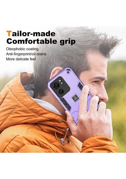 Motorola Edge 40 5g Telefon Kılıfı Sağlam Hibrit Darbeye Dayanıklı Sert Pc Yumuşak Tpu Kapak-Mor (Yurt Dışından) fırsatları
