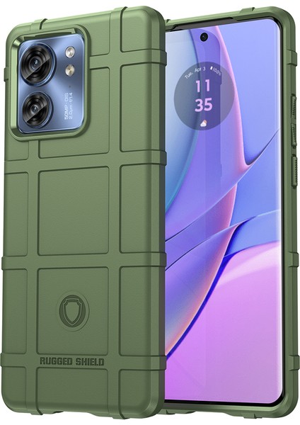 Motorola Edge 40 5g Kare Izgara Doku Darbeye Dayanıklı Tpu Telefon Kılıfı Arka Kapak-Yeşil (Yurt Dışından)