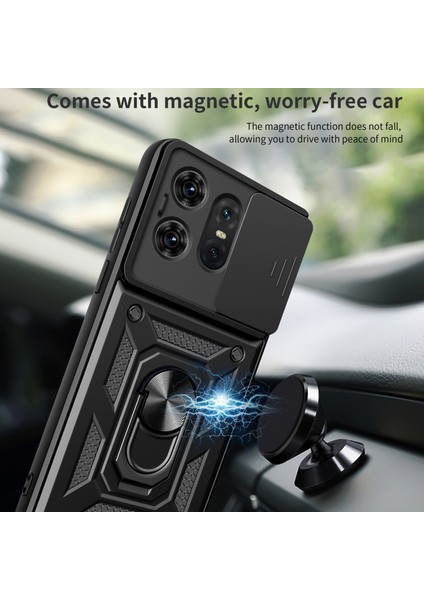 Motorola Edge 50 Pro 5g Kılıf Pc+Tpu Arka Kapak Lens Koruyucu+Destek Ayağı-Gümüş (Yurt Dışından) indirimleri