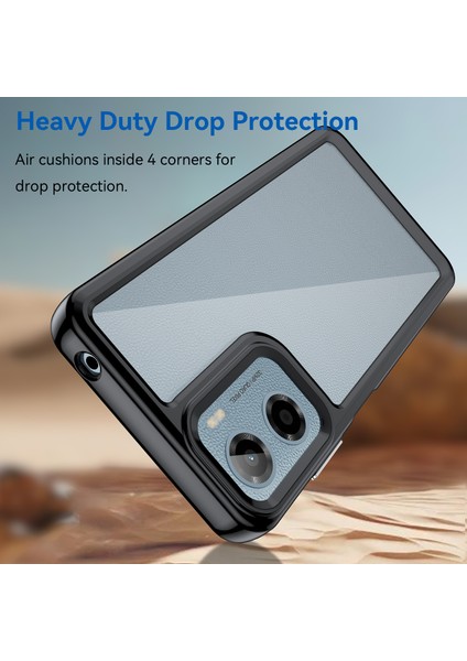 Motorola Moto E15 4G/G05 4g Kılıf Tpu+Akrilik Koruyucu Şeffaf Telefon Kılıfı-Siyah (Yurt Dışından) modelleri