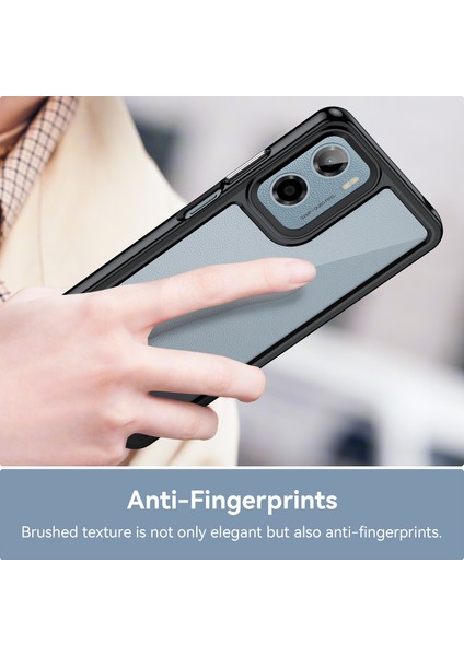 Motorola Moto E15 4G/G05 4g Kılıf Tpu+Akrilik Koruyucu Şeffaf Telefon Kılıfı-Siyah (Yurt Dışından) indirimleri