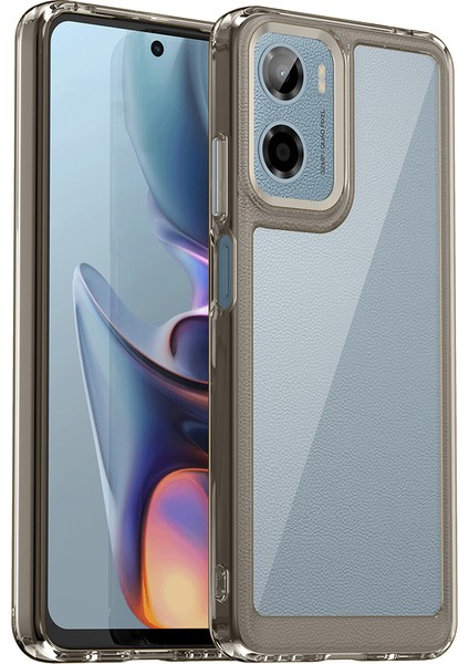 Motorola Moto E15 4G/G05 4g Kılıf Tpu+Akrilik Koruyucu Şeffaf Telefon Kılıfı-Şeffaf Gri (Yurt Dışından)