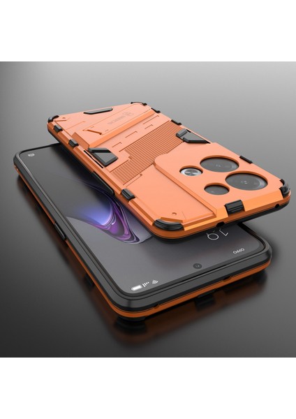 Oppo Reno8 Pro+(China)5g/reno8 Pro 5g(Global)Yumuşak Tpu Sert Pc Kılıfı Kickstand Arka Kapak-Turuncu (Yurt Dışından) fırsatları