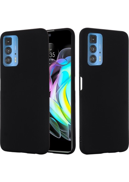 Motorola Edge 20 Pro Sıvı Silikon Kalınlaştırma Tasarım Telefon Kılıfı Yumuşak Mikrofiber Astar Yastık Çizilmez Koruyucu Kılıf-Siyah (Yurt Dışından) fiyatları
