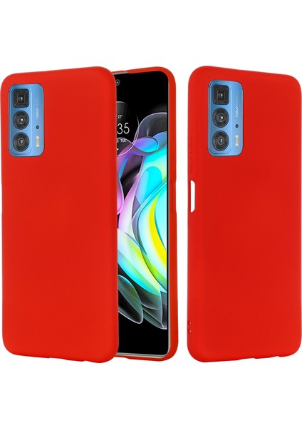 Motorola Edge 20 Pro 5g Sıvı Silikon Kalınlaştırma Tasarım Telefon Kılıfı Yumuşak Mikrofiber Astar Yastık Çizilmez Koruyucu Kılıf-Kırmızı (Yurt Dışından) fiyatları