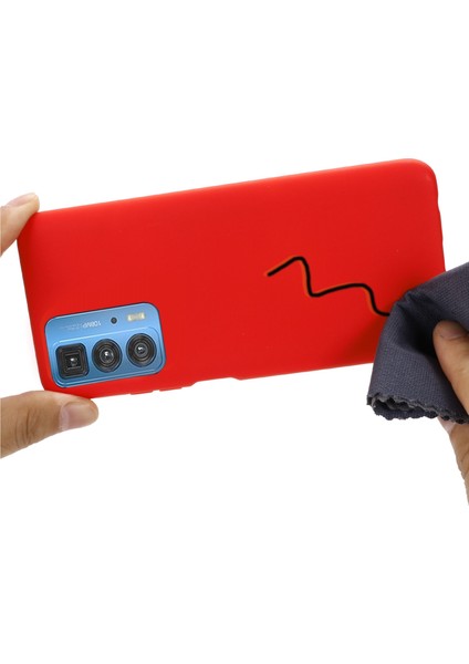 Motorola Edge 20 Pro 5g Sıvı Silikon Kalınlaştırma Tasarım Telefon Kılıfı Yumuşak Mikrofiber Astar Yastık Çizilmez Koruyucu Kılıf-Kırmızı (Yurt Dışından) indirimleri