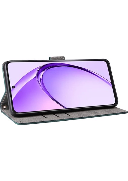 Oppo A80 5g/a3 Pro (KÜRESEL)5G/K12X 5g (HINDISTAN)/A3X 5g (Çin)Deri Kılıf Rfıd Engelleme Cüzdan Telefon Kılıfı Kayışlı-Yeşil (Yurt Dışından) fırsatları