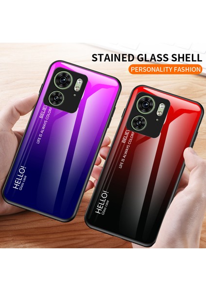 Motorola Edge 40 5g Temperli Cam Kılıf Pc+Tpu Degrade Telefon Kılıfı-Beyaz (Yurt Dışından) fiyatları