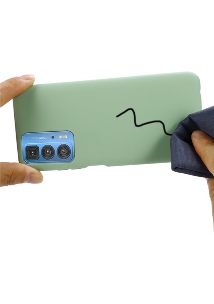 Motorola Edge 20 Pro Sıvı Silikon Kalınlaştırma Tasarım Telefon Kılıfı Yumuşak Mikrofiber Astar Yastık Çizilmez Koruyucu Kılıf-Yeşil (Yurt Dışından) indirimleri