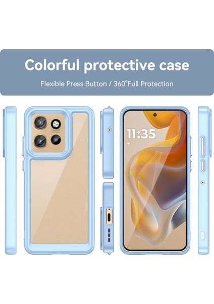 Motorola Edge 50 Neo 5g/moto S50 5g/thinkphone 25 5g Kılıf Tpu+Akrilik Koruyucu Şeffaf Telefon Kılıfı-Mavi (Yurt Dışından) fiyatları