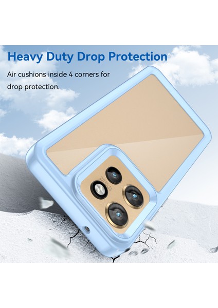 Motorola Edge 50 Neo 5g/moto S50 5g/thinkphone 25 5g Kılıf Tpu+Akrilik Koruyucu Şeffaf Telefon Kılıfı-Mavi (Yurt Dışından) modelleri