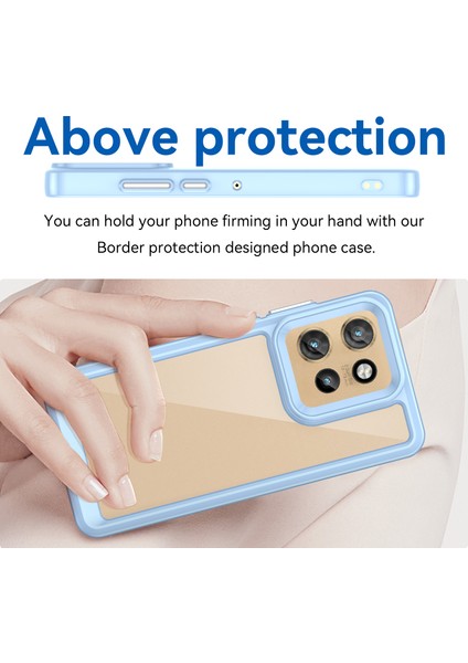 Motorola Edge 50 Neo 5g/moto S50 5g/thinkphone 25 5g Kılıf Tpu+Akrilik Koruyucu Şeffaf Telefon Kılıfı-Mavi (Yurt Dışından) fırsatları