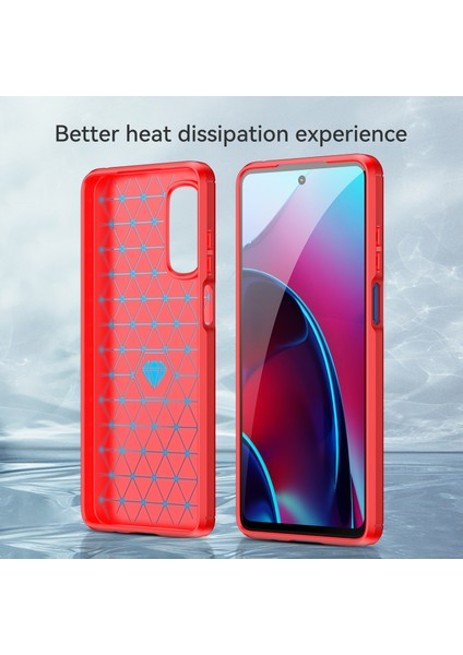 Motorola Moto G Stylus 5g (2022) Fırçalanmış Karbon Fiber Dokulu Telefon Kabuğu Düşme Koruması Cep Telefonu Kılıfı Kapağı-Kırmızı (Yurt Dışından) fiyatları