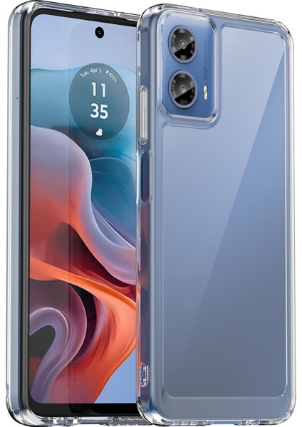 Motorola Moto G45 5G/G34 5g Kılıf Darbeye Dayanıklı Tpu+Akrilik Cep Telefonu Kılıfı-Şeffaf (Yurt Dışından)