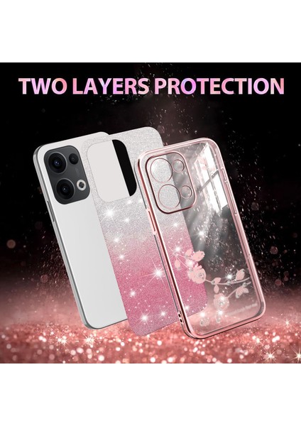 Kadem Oppo RENO13 5g (Küresel) Kılıf Çiçek Tpu Esnek Degrade Telefon Kılıfı-Gül Altını (Yurt Dışından) fiyatları