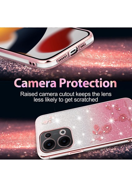 Kadem Oppo RENO13 5g (Küresel) Kılıf Çiçek Tpu Esnek Degrade Telefon Kılıfı-Gül Altını (Yurt Dışından) indirimleri