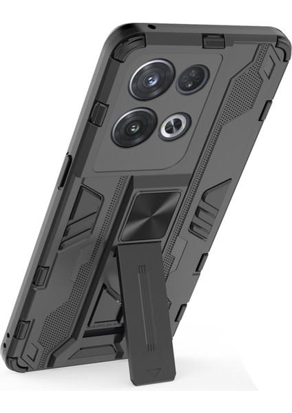 Oppo Reno8 Pro 5g (Küresel Sürüm)/reno8 Pro+ (Çin)5g Her Şey Dahil Koruma Sert Pc Yumuşak Tpu Sağlam Hibrit Kılıf Ağır Hizmet Tipi Kabuk Destekli-Siyah (Yurt Dışından) fırsatları