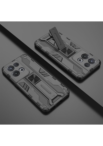 Oppo Reno8 Pro 5g (Küresel Sürüm)/reno8 Pro+ (Çin)5g Her Şey Dahil Koruma Sert Pc Yumuşak Tpu Sağlam Hibrit Kılıf Ağır Hizmet Tipi Kabuk Destekli-Siyah (Yurt Dışından) indirimleri