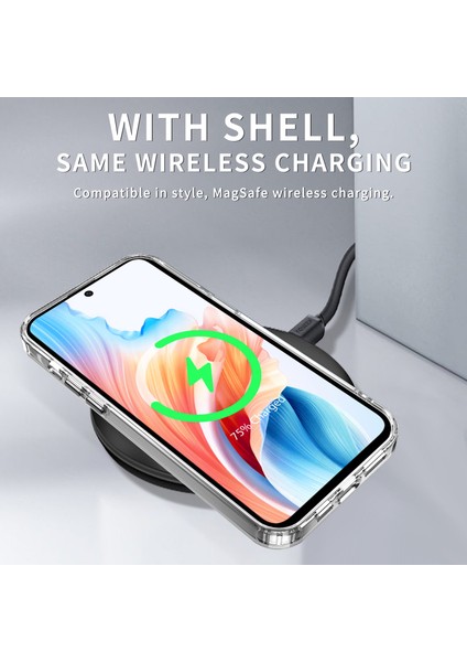 Oppo A79 5g/a2 5g Şeffaf Kılıf Pc+Tpu Darbeye Dayanıklı Telefon Kılıfı-Şeffaf Mor (Yurt Dışından) indirimleri