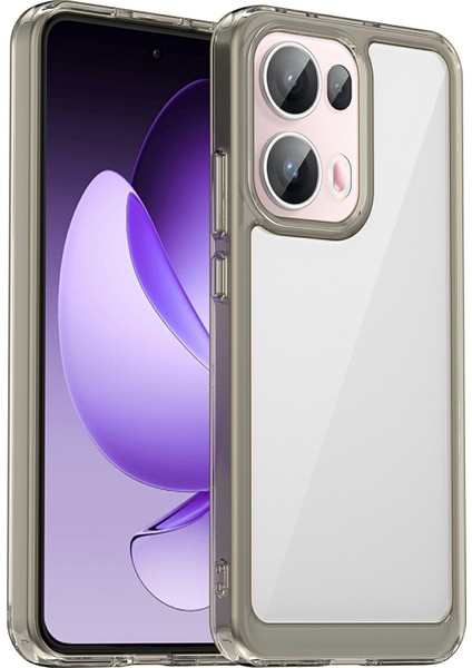 Oppo RENO13 Pro 5g Kılıf Tpu+Akrilik Koruyucu Şeffaf Telefon Kılıfı-Şeffaf Gri (Yurt Dışından)