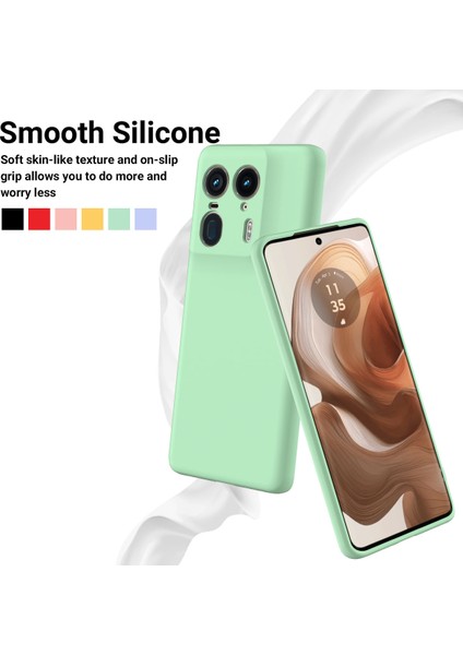 Motorola Edge 50 Ultra 5g/moto X50 Ultra 5g Kılıf Sıvı Silikon Darbeye Dayanıklı Telefon Kılıfı Kayışlı-Yeşil (Yurt Dışından) modelleri