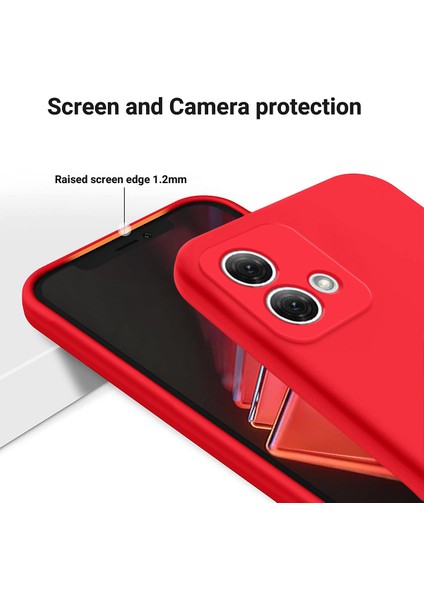 Motorola Moto G84 5g Telefon Kılıfı Çizilmez Telefon Kılıfı Sıvı Silikon Telefon Kabuğu Askılı-Kırmızı (Yurt Dışından) indirimleri