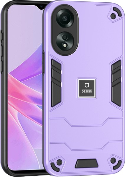 Oppo A58 4g Kılıf 2'si 1 Arada Tpu+Pc Düşme Koruyucu Telefon Kılıfı-Mor (Yurt Dışından)